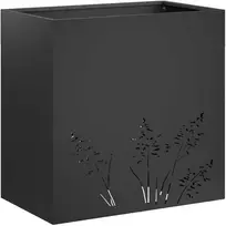 Sodo vazonas Juoda 50 x 30 x 49 cm Šaltai valcuotas plienas