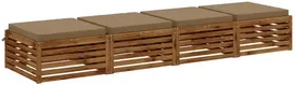 Sėdynių pagalvėlės SOEST 4 vnt. 100% poliesteris Taupe