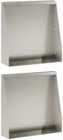 Sienelė 2 vnt. 40 x 12 x 30 cm Nerūdijantis plienas Sidabrinė