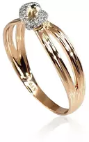 Diamond Sky Jewelry Auksinis žiedas su deimantais „Omega“