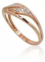 Diamond Sky Jewelry Auksinis žiedas su deimantais „Arianna“
