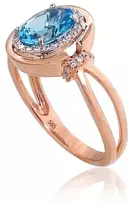Diamond Sky Jewelry Auksinis žiedas su deimantais ir topazais „Ferro X“