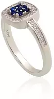Diamond Sky Jewelry Sidabrinis žiedas su cirkoniais „Akmeninė Gėlė II“