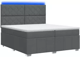 Lova LED lovos čiužinys su LED apšvietimu Tamsiai pilka 200 x 200 cm