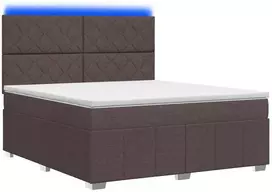 Lova LED lovos čiužinys su LED apšvietimu Tamsiai rudas 160 x 200 cm