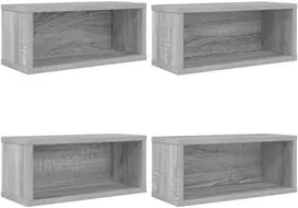 CD saugojimo stovas 4 vnt. Pilka Sonoma 40 x 17 x 17 cm
