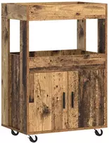 Baro vežimėlis Sendintos medienos 60 x 39,5 x 89 cm