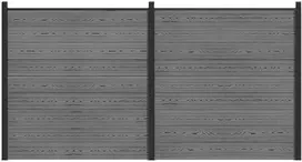 Tvoros rinkinys 353 x 186 cm WPC ir aliuminis Pilka