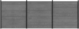Tvoros rinkinys 526 x 186 cm WPC ir aliuminis Pilka