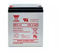 Akumuliatorius YUASA NP4-12 (4Ah, 12V, F1, VRLA, AGM)