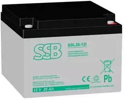 Akumuliatorius (AGM) SSB SBL (26Ah, 12V, F13 M5, VRLA)