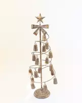 Mondex Since 1986 SANTA LILA Kalėdų eglutė metalinė su varpeliais 2,5x24,5x81cm