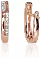 Diamond Sky Jewelry Auksiniai auskarai su deimantais „Babylon“