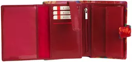 LIVIO 2 Moteriška raudona odinė piniginė BajuBaj RFID