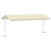 vidaXL Laisvai pastatoma stoginė, kreminės spalvos, 600x300cm