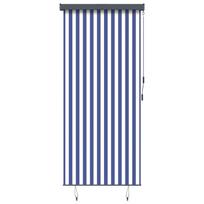 vidaXL Lauko roletas, baltos ir mėlynos spalvų, 120x250cm