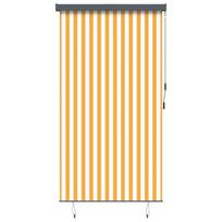 vidaXL Lauko roletas, baltos ir oranžinės spalvų, 140x250cm