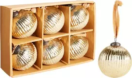 Mondex KALĖDINIS BURBULAS 10 CM AUKSINIS