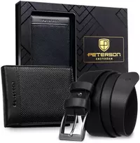 Piniginės ir diržo rinkinys vyrams Peterson PTN SET N992-DOT