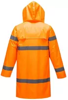 Gero matomumo PORTWEST H442 apsiaustas nuo lietaus 100 cm, Dydis: M, Pw spalvos: Oranžinis