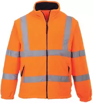 Flisinis džemperis su tinklinės medžiagos pamušalu PORTWEST F300, Dydis: 5XL, Pw spalvos: Oranžinis