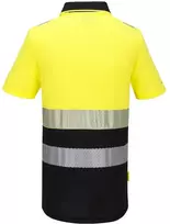 Gero matomumo PORTWEST DX435 polo marškinėliai su užtrauktuku, Dydis: 4XL, Pw spalvos: Geltona/Juodas