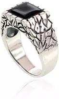 Diamond Sky Jewelry Vyriškas sidabrinis žiedas su oniksu „Vincent“