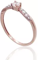 Diamond Sky Jewelry Auksinis žiedas su cirkoniais „Juno Gold XXXVI“