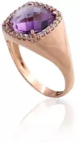 Diamond Sky Jewelry Auksinis žiedas su cirkoniais ir ametistais „Morrigan IX“
