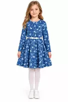 NHAT MINX-XP Sp.zo.o. Mergaitiška suknelė "Meilė" su džinso efektu ir kupidonų raštu, Dydis: 128cm