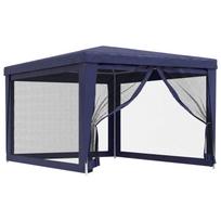 vidaXL Proginė palapinė su 4 tinklinėmis sienomis, mėlyna, 3x4m, HDPE