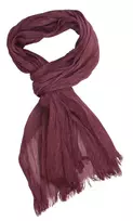Moteriškas 100% lino šalikas „Klasikinis bordo“, bordo / slyvų