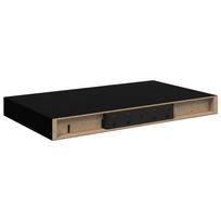 vidaXL Pakabinamos sieninės lentynos, 4vnt., juodos, 40x23,5x3,8cm, MDF