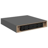 vidaXL Pakabinamos lentynos, 4vnt., pilkos, 23x23,5x3,8cm, MDF