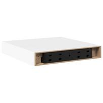 vidaXL Pakabinama sieninė lentyna, baltos spalvos, 23x23,5x3,8cm, MDF