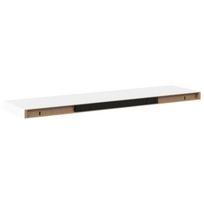 vidaXL Pakabinama sieninė lentyna, baltos spalvos, 90x23,5x3,8cm, MDF