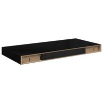 vidaXL Pakabinamos sieninės lentynos, 2vnt., juodos, 50x23,5x3,8cm, MDF