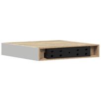 vidaXL Pakabinamos lentynos, 4vnt., ąžuolo/baltos, 23x23,5x3,8cm, MDF