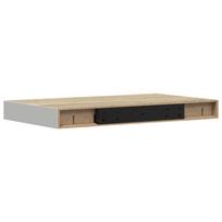 vidaXL Pakabinamos lentynos, 4vnt., ąžuolo/baltos, 50x23,5x3,8cm, MDF