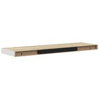 vidaXL Pakabinamos lentynos, 4vnt., ąžuolo/baltos, 80x23,5x3,8cm, MDF