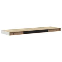 vidaXL Pakabinama sieninė lentyna, ąžuolo/balta, 90x23,5x3,8cm, MDF