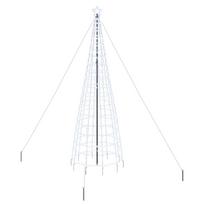 vidaXL LED Kalėdų medis EKENAS 400 cm 800 LED Šalta balta Plienas