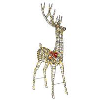vidaXL 3D Kalėdų elnias LOVIISA 250 LED Šilta balta 96 x 40 x 180 cm