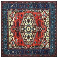 vidaXL Kilimas ORIZ Raudona 200 x 200 cm 100% poliesteris