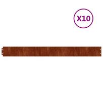 vidaXL Vejos apvadai, 10vnt., 10x103cm, lankstus Corten plienas