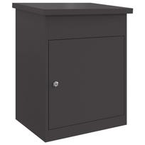 vidaXL Siuntų dėžutė su saugykla Juoda 47,5 x 38 x 59 cm Plienas