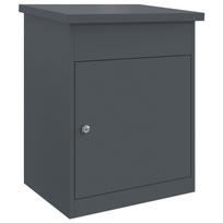 vidaXL Siuntų dėžutė su saugykla Antracitas 47,5 x 38 x 59 cm Plienas