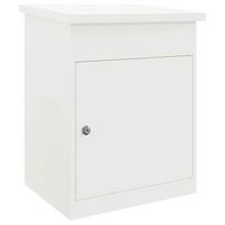 vidaXL Siuntų dėžutė su saugykla Balta 47,5 x 38 x 59 cm Plienas