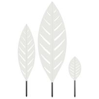 vidaXL Sodo kuolas 3 vnt. 116,5 x 35 x 3 cm Plienas Balta