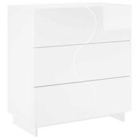 vidaXL Komoda Itin blizgi balta 70 x 38 x 75 cm Apdirbta mediena